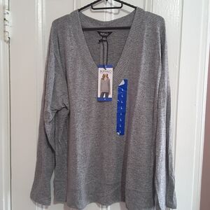 Buffalo David Bitton Heather Gray V-Neck Pullover